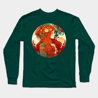 Cottagecore Redhead in the Forest Long Sleeve T-Shirt